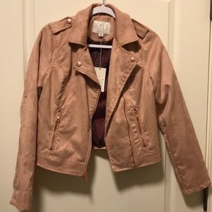 Blush Pink Moto Jacket